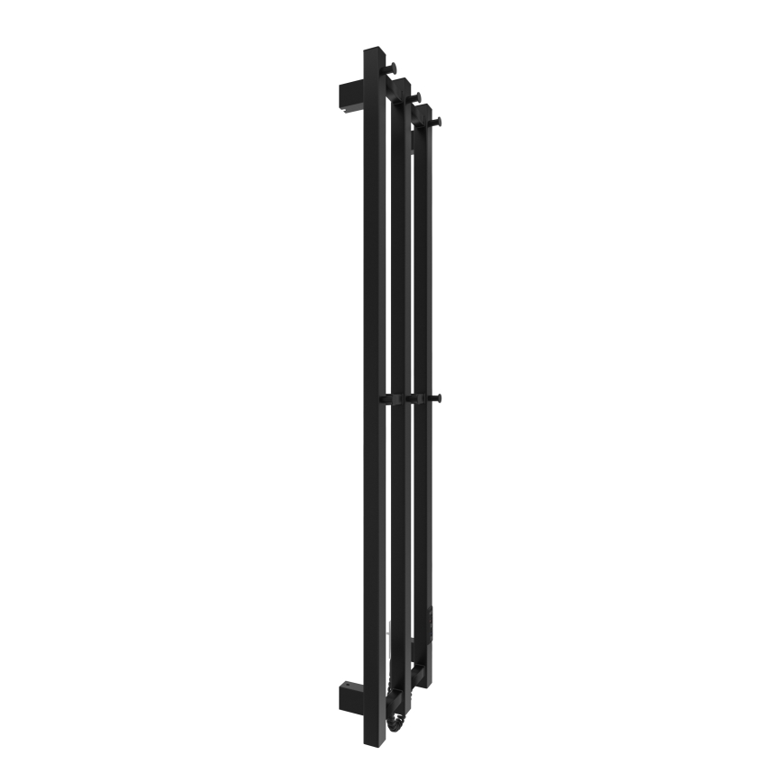 Badkamer radiator HF SLIM 110W/230V 117x25 cm zwart hoekig