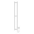 Badkamer radiator HF SLIM 80W/230V 117x14 cm wit hoekig