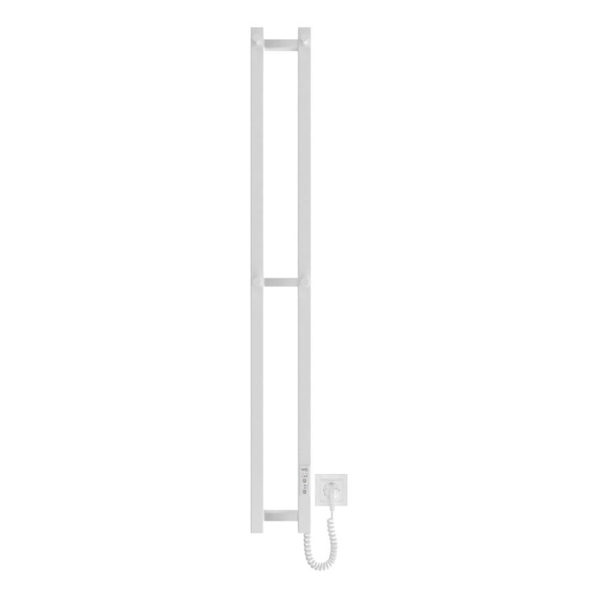 Badkamer radiator HF SLIM 80W/230V 117x14 cm wit hoekig