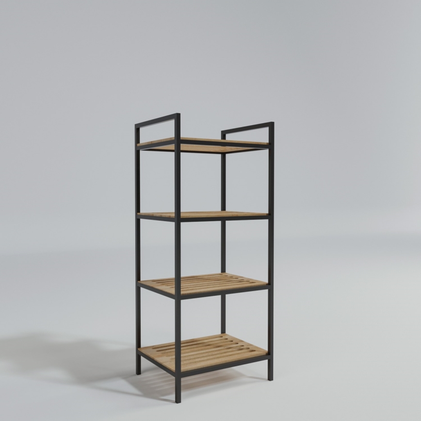 Badkamer rek STRALSUND 110x45 cm eiken/zwart