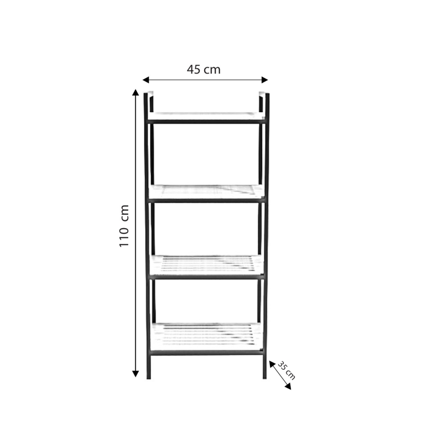 Badkamer rek STRALSUND 110x45 cm eiken/zwart