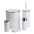 Badkamer set CARMEN 5 st. wit/glanzend chroom