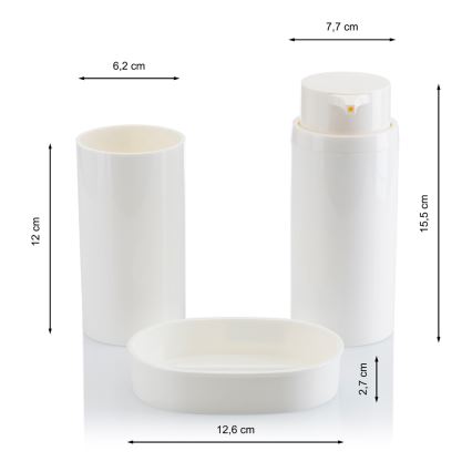 Badkamer set CARMEN 5 st. wit