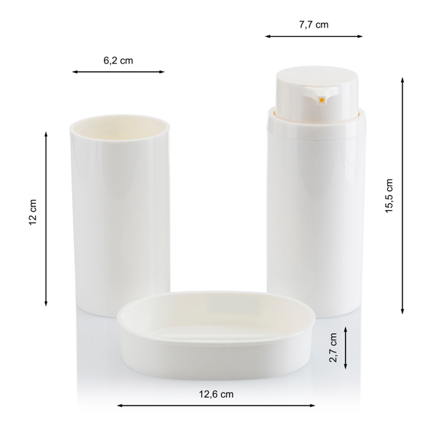 Badkamer set CARMEN 5 st. wit