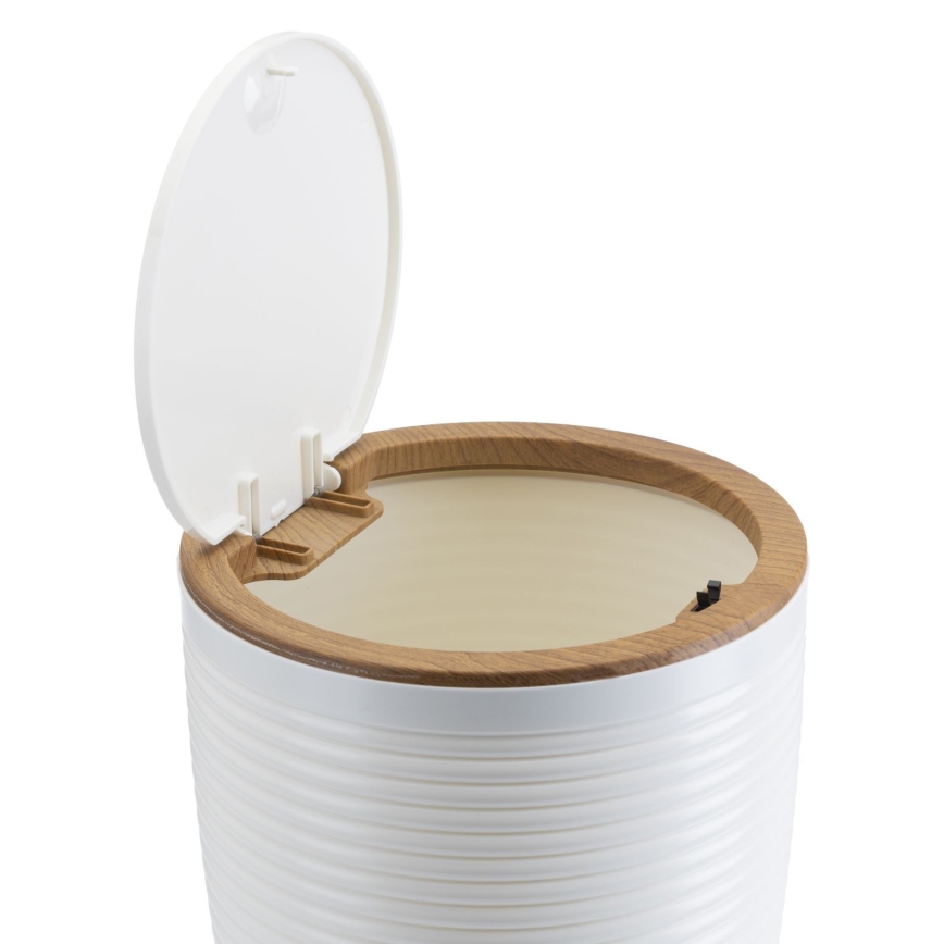 Badkamer set CAROL 5 st. wit/bruin