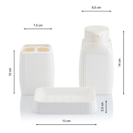 Badkamer set CRYSTAL 5 st. wit