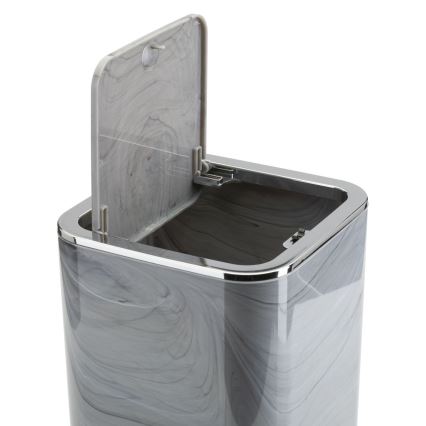 Badkamer set GRIS 5 st. grijs/glanzend chroom