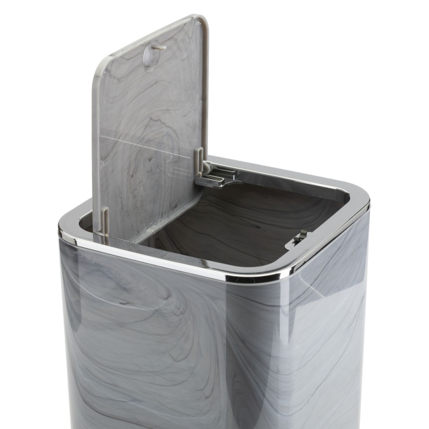 Badkamer set GRIS 5 st. grijs/glanzend chroom