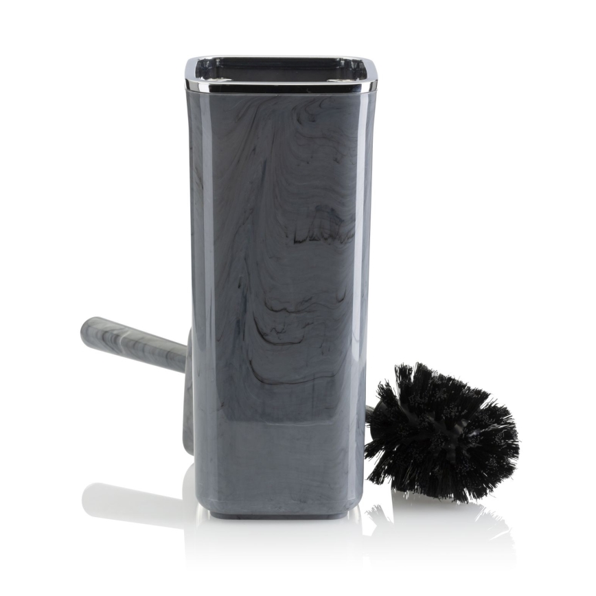 Badkamer set GRIS 5 st. grijs/glanzend chroom