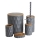 Badkamer set REINA 5 st. antraciet/bruin