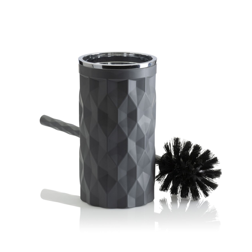 Badkamer set REINA 5 st. antraciet/glanzend chroom