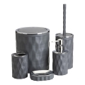 Badkamer set REINA 5 st. antraciet/glanzend chroom