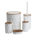 Badkamer set REINA 5 st. wit/bruin
