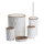 Badkamer set REINA 5 st. wit/bruin
