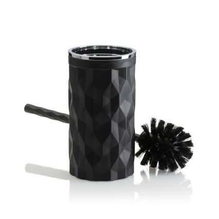Badkamer set REINA 5 st. zwart/glanzend chroom