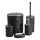 Badkamer set REINA 5 st. zwart/glanzend chroom