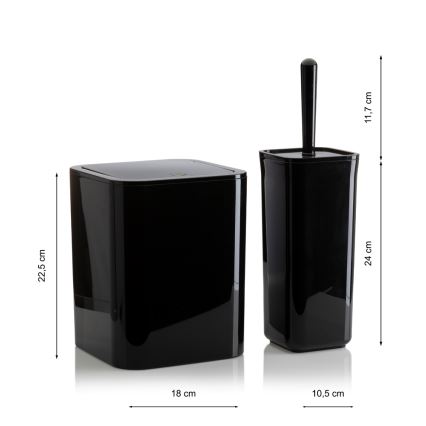 Badkamer set SIERRA 5 st. zwart