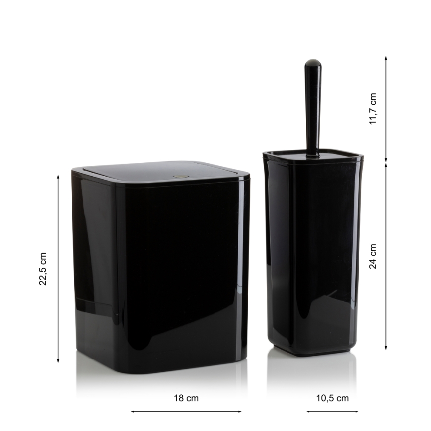 Badkamer set SIERRA 5 st. zwart