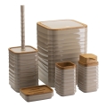 Badkamer set WAVE 5 st. beige/bruin