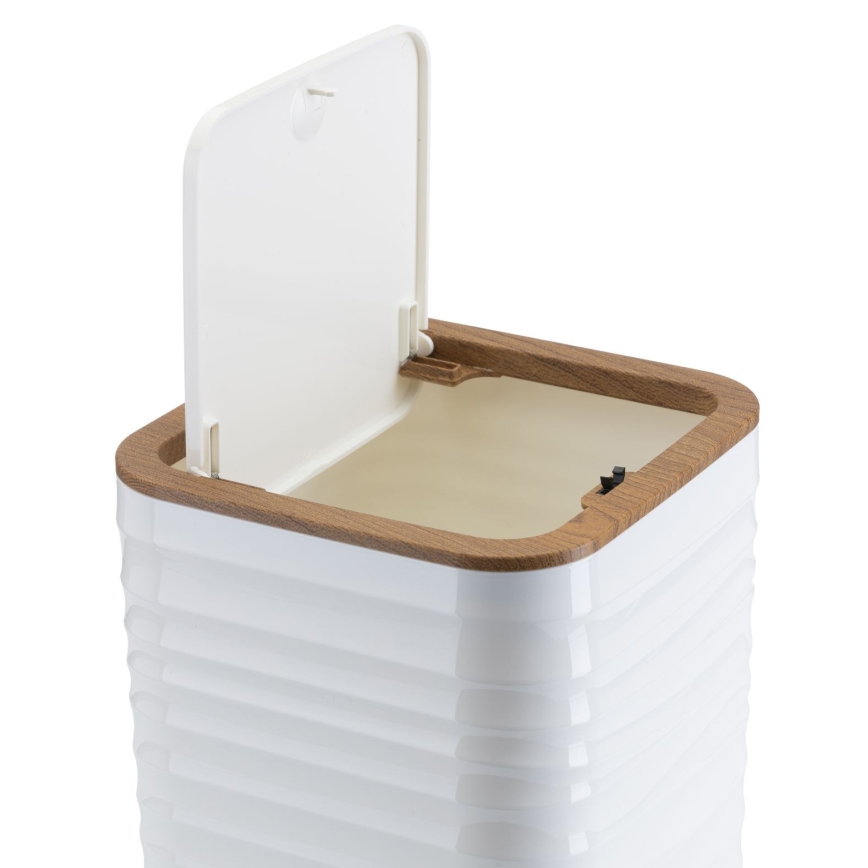 Badkamer set WAVE 5 st. wit/bruin