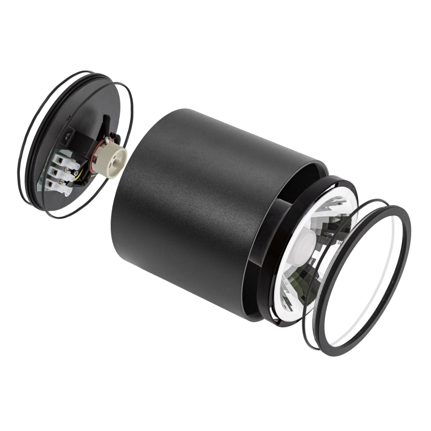 Badkamer spot CHLOE AR111 1xGU10/12W/230V IP65 rond zwart
