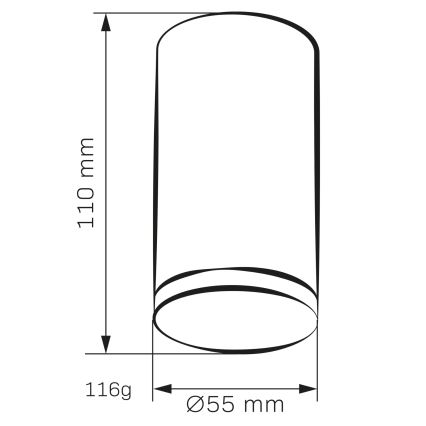 Badkamer spot TURYN 1xGU10/10W/230V IP44 zwart