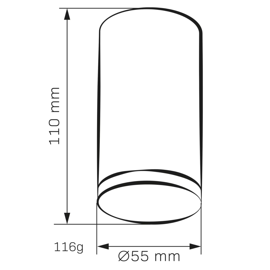 Badkamer spot TURYN 1xGU10/10W/230V IP44 zwart