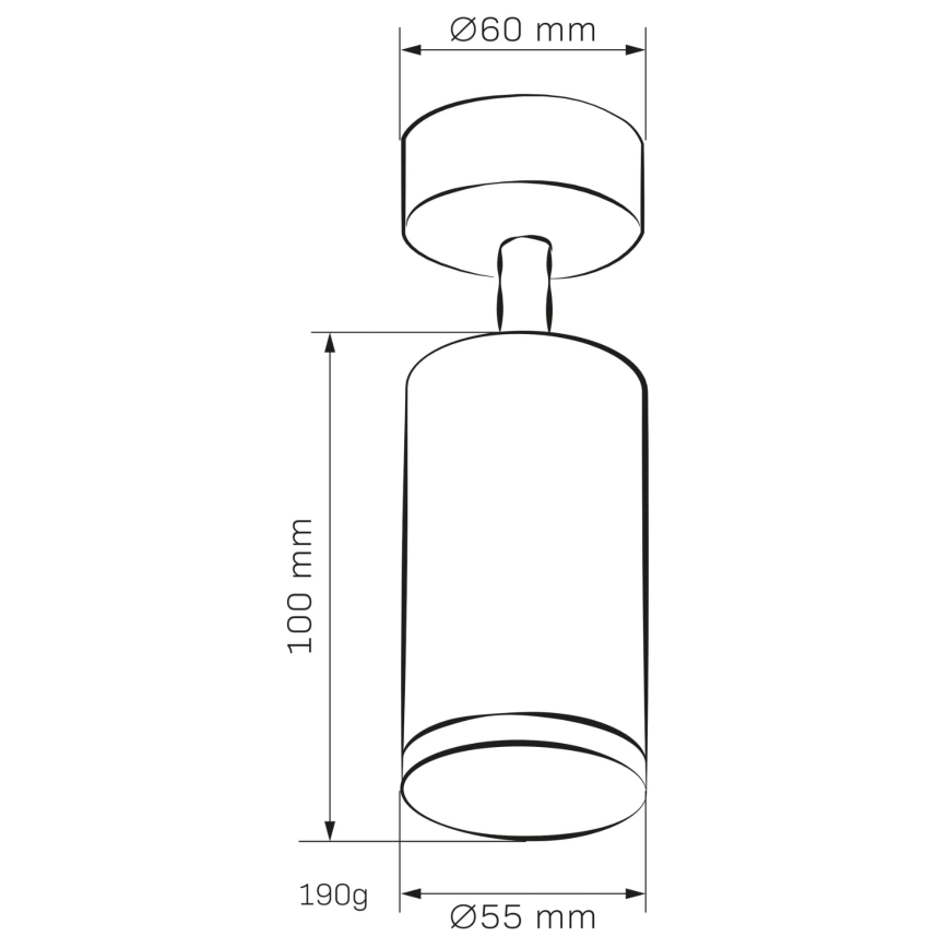 Badkamer spot TURYN 1xGU10/10W/230V IP44 zwart