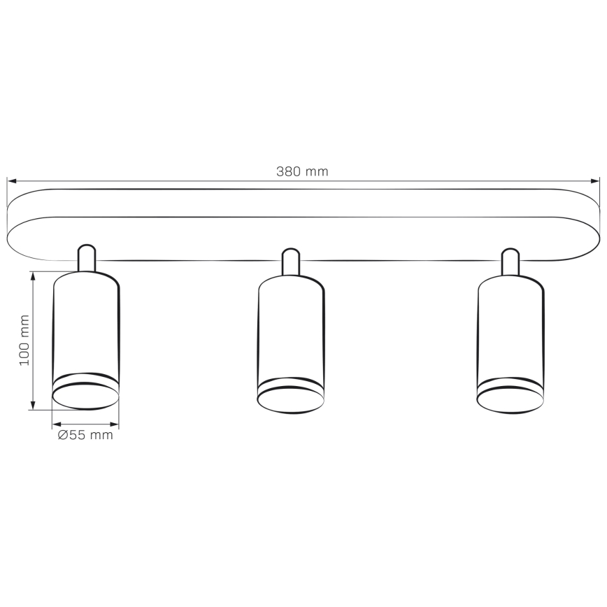 Badkamer spot TURYN 3xGU10/10W/230V IP44 wit