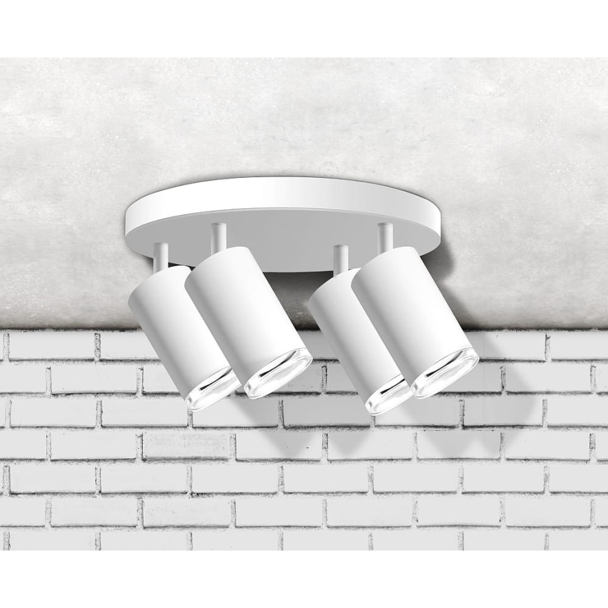 Badkamer spot TURYN 4xGU10/10W/230V IP44 wit