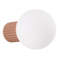 Badkamer wandlamp HALO 1xG9/8W/230V diameter 12 cm IP44 bruin