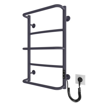 Badkamerhanddoekradiator LUX 65W/230V 66x42 cm RVS/antraciet rechts