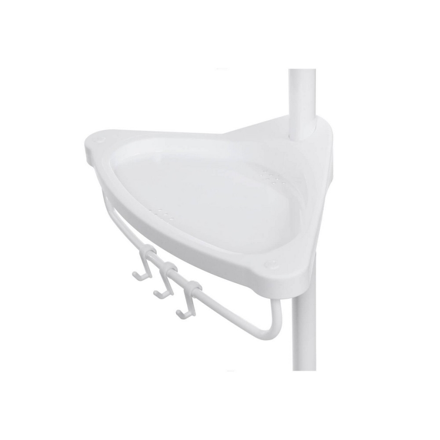 Badkamerhoekplank DEX, wit