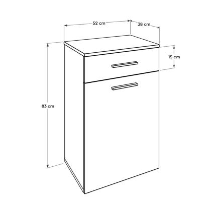 Badkamerkast 83x52 cm wit