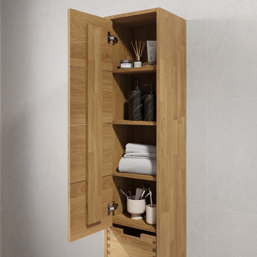 Badkamerkast GRIBSKOV 175 cm beige/eiken
