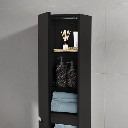 Badkamerkast HELSINKI 35x174x32 cm zwart