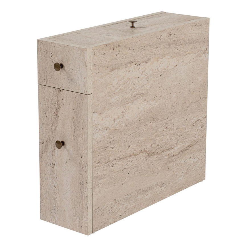 Badkamerkast MELODY, beige marmerlook