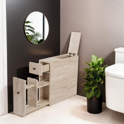 Badkamerkast MELODY, beige marmerlook