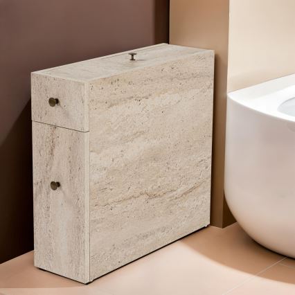 Badkamerkast MELODY, beige marmerlook