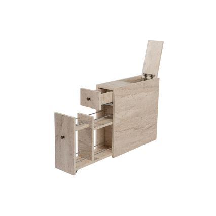 Badkamerkast MELODY, beige marmerlook