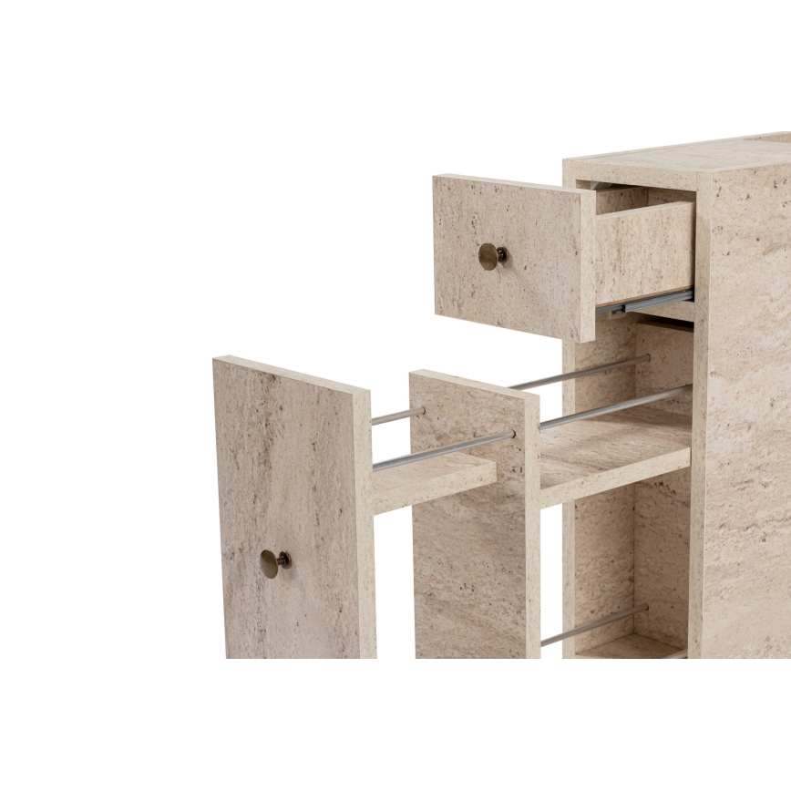 Badkamerkast MELODY, beige marmerlook