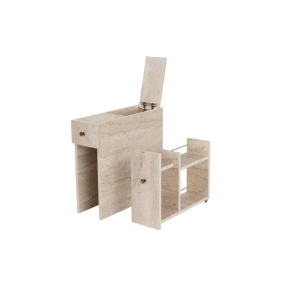 Badkamerkast MELODY, beige marmerlook