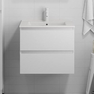 Badkamerkast met wastafel CONOR 61 cm wit