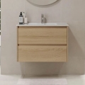 Badkamerkast met wastafel MOLDE 80x55x46 cm eiken