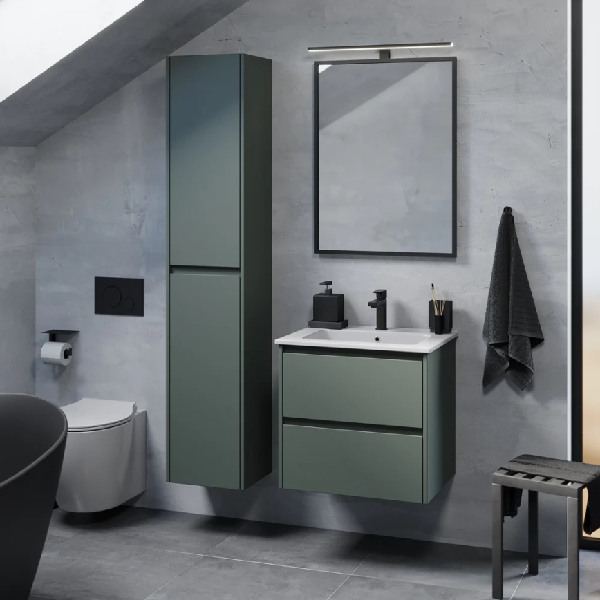 Badkamerkast MOLDE 35x174x32 cm groen
