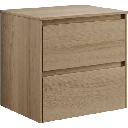Badkamerkast TRONDHEIM voor wastafel 60x57x46 cm eiken