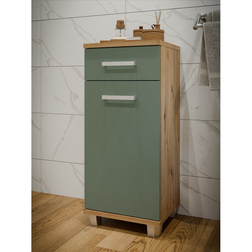 Badkamerkast VENOM groen/artisan eiken
