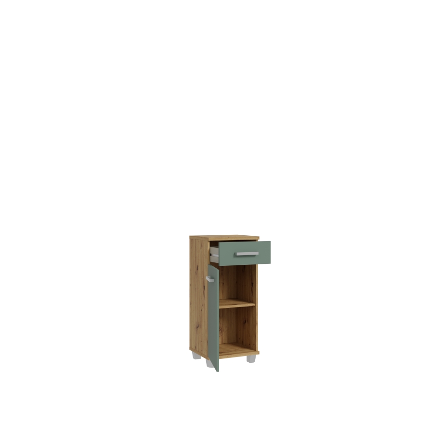 Badkamerkast VENOM groen/artisan eiken
