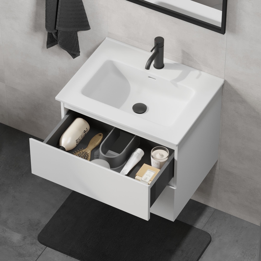 Badkamermeubel met wastafel KENWOOD 61x52x47 cm wit
