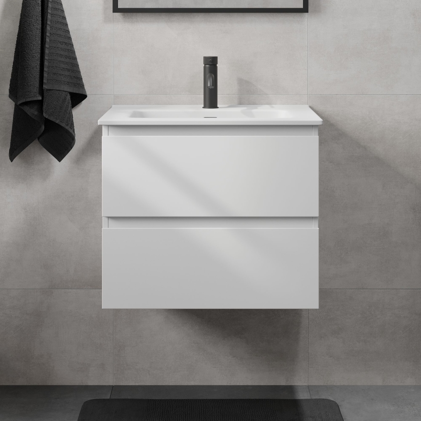 Badkamermeubel met wastafel KENWOOD 61x52x47 cm wit
